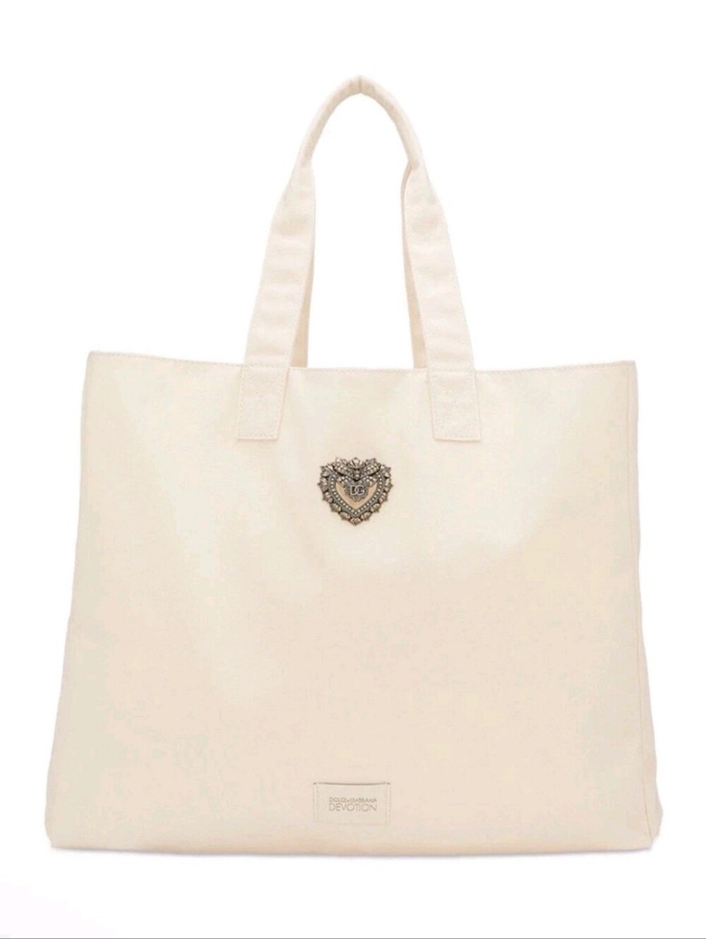 Dolce & Gabbana Devotion Perfume Cream Tote Bag Large